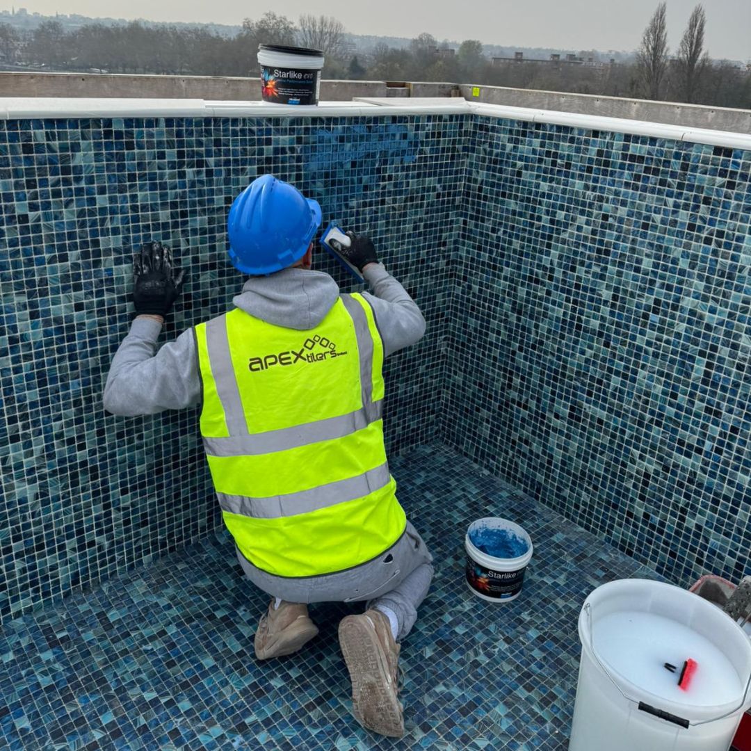 grout for rooftop swimming pool 